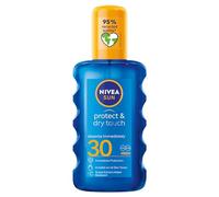 NIVEA SUN Protect & Dry Touch Invisible Sun Spray SPF 30 (200 ml), Water-Resistant Sun Oil, Immediate Protection against UVA & UVB Rays, Transparent/No White Marks