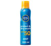 NIVEA SUN Protect & Dry Touch Refreshing Sun Mist Spray SPF50 (200ml), Water-Resistant Sun Spray, Immediate Protection Against UVA/UVB Rays, Sunburns