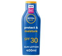 NIVEA SUN Protect & Moisture Sun Cream Lotion SPF 30 (400 ml), Sun Lotion with Vitamin C and Hyaluron, Provides 48H Moisture and Immediate UVA & UVB