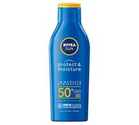 Nivea Sun Protect & Moisture Sun Lotion, Water Resistant, 48h Moisture, Immediate UVA & UVB Protection, 200ml SPF 50+
