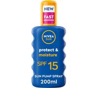 NIVEA SUN Protect & Moisture Sun Spray SPF 15 (200ml), Moisturising Suncream Sp