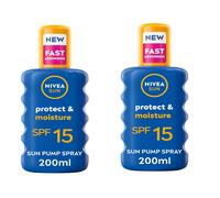 NIVEA SUN Protect & Moisture Sun Spray SPF 15 200ml, Pack of 2