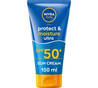 NIVEA SUN Protect & Moisture Ultra Sun Cream Lotion SPF 50+ (150ml), Water-Re...