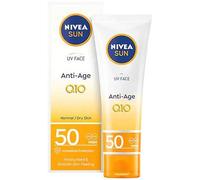 NIVEA Sun UV Face Anti-Age SPF 50 (50ml), Q10 Protects Against UVA/UVB Rays and Premature Skin Ageing, Anti-Ageing Cream, Fights Fine Lines and Wrinkles