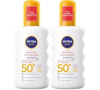 NIVEA SUN Sensitive Allergy Immediate Protect Spray SPF 50+ (200ml), Sun Cream for Sensitive Skin, Sun Protection Factor 50+, Water-Resistant Sunscreen Spray (Pack of 2)
