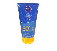 NIVEA SUN Sun Cream with SPF 50+, 3x Waterproof Instant Sun Protection from UVA/UVB Rays, 48 Hours Moisture with Vitamin E, Protection & Care Ultra Lotion (150 ml)