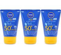 Nivea Sun Suncream Lotion SPF50+ Kids Protect & Care Pocket Size 50ml X 3