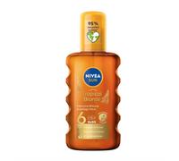 NIVEA SUN Tropical Bronze SPF6 spray oil for intense tanning, 200 ml, Bronzing oil, For a rich and even complexion, SPF6, With carotene and vitamin E, Waterproof formula, Pack of 2