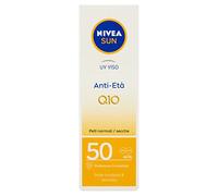 NIVEA SUN UV Anti-Ageing Face FP 50 in 50 ml Tube, Anti-Wrinkle Face Cream with Coenzyme Q10, Face Sunscreen 50 for Daily Use, Anti-Aging Face Stain Cream