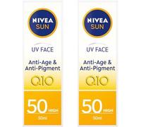 NIVEA SUN UV Face Anti-Age Q10 Cream SPF50 (2 x 50ml) only £13.98/unit