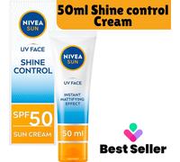 NIVEA Sun UV Face Anti-Age, Shine control & Face Sensitive SPF 50 Cream 50ml UK