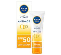 NIVEA Sun UV Face Anti-Age SPF 50 (50ml), Q10 Protects Against UVA/UVB Rays and Premature Skin Ageing, Anti-Ageing Cream, Fights Fine Lines and Wrinkles