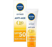 NIVEA Sun UV Face Anti-Age SPF 50 (50ml), Q10 Protects Against UVA/UVB Rays and Premature Skin Ageing, Anti-Ageing Cream, Fights Fine Lines and Wrinkles