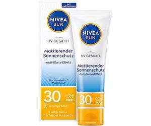 NIVEA SUN UV Face Mattifying Sun Protection SPF 30 (50 ml), Non-Greasy Sun Cream for the Face, Instant Effective Sun Lotion with Light Texture