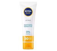 Nivea Sun UV Face Sensitive Soothing UVA/UVB, 0% sticky skin feeling sunscreen protection SPF50+, 50ml