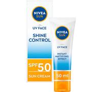 NIVEA Sun UV Face Shine Control SPF 50 Cream (50ml) Sun Cream Protects Against UVA/UVB Rays & Premature Skin Ageing Sunscreen for Delicate Facial Skin