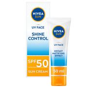 NIVEA Sun UV Face Shine Control SPF 50 Cream (50ml), Sun Cream Protects UVA/UVB Rays and Premature Skin Ageing, Sunscreen for Delicate Facial Skin