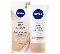 NIVEA Tinted Moisturising Day Cream in a Pack of (4x 50 ml), Vitamin E Enriched Tinted Moisturiser with SPF 15, Skin Care Essentials