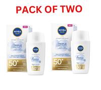 Nivea UV Specilist Triple Protect Ultra Light Fluid SPF50 40ml New (Pack of 2)