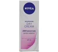Nivea Face Day Cream, Rich Moisturising for Dry and Sensitive Skin, SPF 15, Daily Essentials, 50 ml Tube