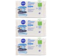 NIVEA 3in1 Refreshing Cleansing Wipes Normal Skin and Combination Skin (25 Wipes), Plant-Based Makeup Remover Face Wipes, Gentle Yet Effective Makeup Removal