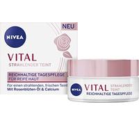 NIVEA Vital Radiant Complexion Rich Day Cream for Mature Skin, Moisturising Cream with Rose Petals Oil and Calcium, Face Care for a Radiant Complexion (50 ml)