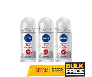 Nivea Women Dry Comfort Deodorant Roll-on Long-Lasting Fresh Scent 50ml 3-Pack