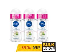 Nivea Women Mood-Detox Deodorant Roll-On Jasmine Bergamot Scent 50ml 3-Pack