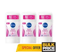 3 x Nivea PEARL & AND BEAUTY Anti Perspirant Deodorant Roll On 48h Protection