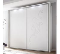 nivea wooden wardrobe in serigraphy white and led