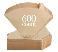 Niveaya Coffee Filters 600 Count, Coffee Filter #4 Cone, Natural Paper Coffee Filter 8-12Cup (natural brown-600pcs, 04)