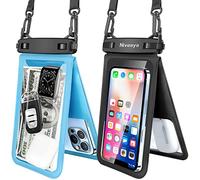 Niveaya Double Space Waterproof Phone Pouch - 2 Pack, Waterproof Phone Lanyard Case with iPhone 17/16/15/14/13 Pro Max up to 8.3", Phone Dry Bags for Vacation Beach Pool Kayak Cruise Travel Essentials