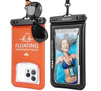 Niveaya Floating Waterproof Phone Pouch, IP68 Waterproof Phone Case with Lanyard for iPhone 17 16 15 Pro Max, Galaxy S25 24 Ultra, Cellphone Dry Bag Beach Cruise Essentials(up to 8.5"-2 Pack)