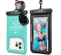 Niveaya Floating Waterproof Phone Pouch, IP68 Waterproof Phone Case with Lanyard for iPhone 17 16 15 Pro Max, Galaxy S25 24 Ultra, Cellphone Dry Bag Beach Cruise Essentials(up to 8.5"-2 Pack)