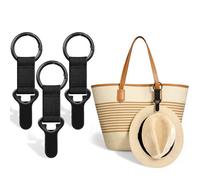 Niveaya Hat Clip for Travel on Bag - 2 Pack, Vacation Beach Cruise Essentials Accessory for Travel Handbag Backpack Luggage, 3pcs Black+black+black, Casual