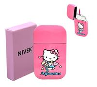 NIVEK Kitty Cat Lighter Y2k 12 Consetellations Horoscope Astrology Zodiac Birth Signs Pretty Pink Flame Kawaii Collectable Japanese Cool Accesories (Aquarius)