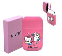 NIVEK Kitty Cat Lighter Y2k 12 Consetellations Horoscope Astrology Zodiac Birth Signs Pretyy Pink Flame Kawaii Novelty Girly Collectable Japanese Cool Accesories Cute Cartoon Gift Idea (Pisces)