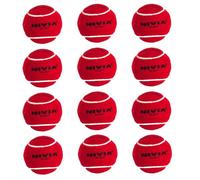 NIVIA Heavy Tennis Ball Cricket Ball (Red, Pack of 12) | Leather | Suitable for Practice Game | Training | Hard Court | Grass