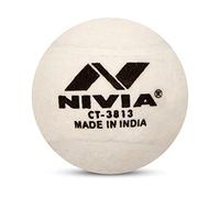 Nivia Heavy Tennis Ball Cricket Ball, White (6-Pack)