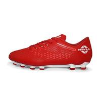 Nivia Nitro Football Stud for Men, TPU 3D Embossing Upper, High-Shear Strength TPU Sole, Ideal for Hard & Grassy Surfaces, Metallic Red, 4 UK