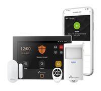 NIVIAN NVS-TOUCHALARM-W WiFi + gsm Alarm System | Home and Business Security | Smart Alarm with App, SMS, Calls, Presence and Opening Sensor, Outdoor Siren