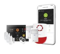 NIVIAN WiFi + GSM Alarm System 7 Inch Touch Screen - Complete Home Kit with 3 Opening Sensors, 2 Motion Sensors, Siren, Remote Controls - Dual Security WiFi & SIM - Tuya App