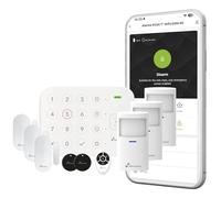 Nivian WiFi Home Alarm System No Fees - Complete Kit with Motion Sensor, Door Sensor, Remote Control and RFID Cards - Smart Alarm with App, Anti Tamper, Premium Kit
