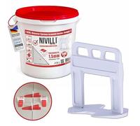 Nivilli Keily - 500 Pull tabs. A Technical Levelling System and Laying aid Made of Special Plastic That Prevents Overlapping in Large-Format Tiles and slabs (1.5 mm Joint Width)