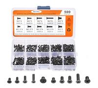 Nivithi 500pcs M2 M2.5 M3 Laptop Replacement Kit,Flat Head Phillips Screw Assortment,Countersunk PC Screws for M.2 SSD,M2 Computer Motherboard Screws,and Electronics Repair