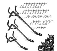 Nivithi Pack of 60 Perforated Wall Hooks, 15 cm/10 cm/5 cm, for Tool Wall and Workshop Accessories. These hooks for perforated wall workshop are ideal as an accessory for garage, tool holder and