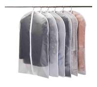 Niviy Clothes Covers Protector Bags Garment Covers Dustproof Moth Proof Coat Bag with Zip PEVA Translucent Suit Cover Waterproof Anti-mite Breathable Suit Protector 6pcs 60 * 100cm (White)