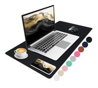 Niviy Desk Mat Large, PU Leather Black Desk Pad PC Gaming Accessories Mousemat, Keyboard Desk Mat for Computer Gamer (60cm x 35cm)
