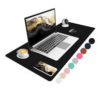 Niviy Desk Mat Large, PU Leather Black Desk Pad PC Gaming Accessories Mousemat, Keyboard Desk Mat for Computer Gamer (80cm x 40cm)