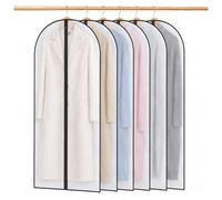Niviy Dress Bags 60 x 150 cm, Long Garment Covers with Zip & Clear Window | 6 Pack Dress Protectors, Dustproof Moth Proof Clothes Covers, Breathable Storage Bags for Wedding Dresses, Coats & Wardrobe
